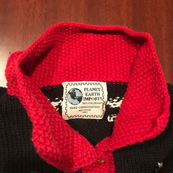 PLANET EARTH IMPORTS Navy Star long Sleeve Sweater - Picture 5 of 7